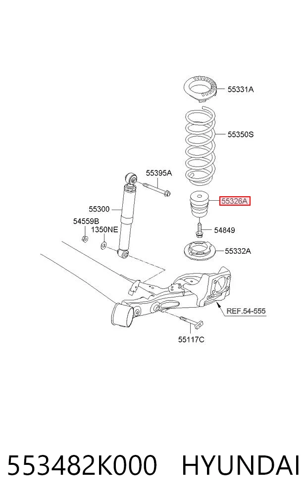 553482K000 Hyundai/Kia Буфер амортизатора заднего