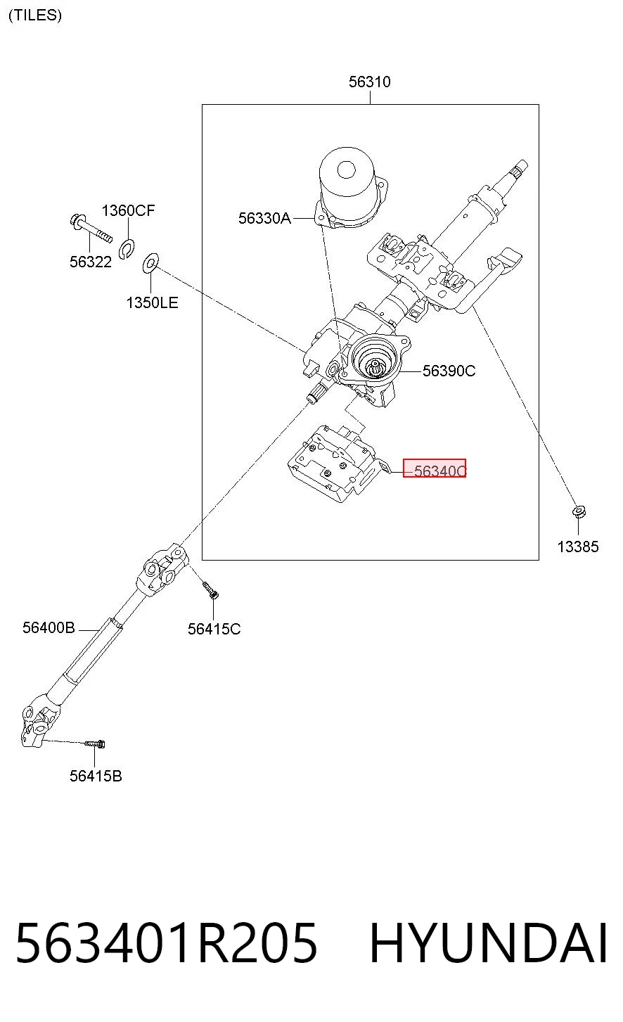 563401R205 Hyundai/Kia Блок управления электроусилителем руля