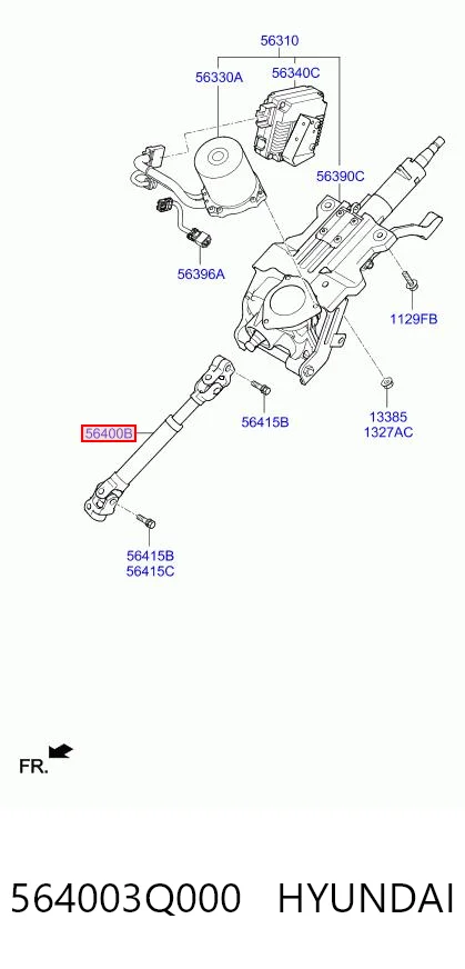 564003Q000 Hyundai/Kia Вал рулевой колонки, нижний
