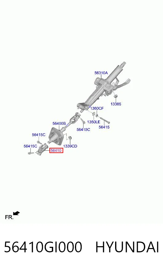 56410GI000 Hyundai/Kia Кардан вала рулевой колонки, нижний