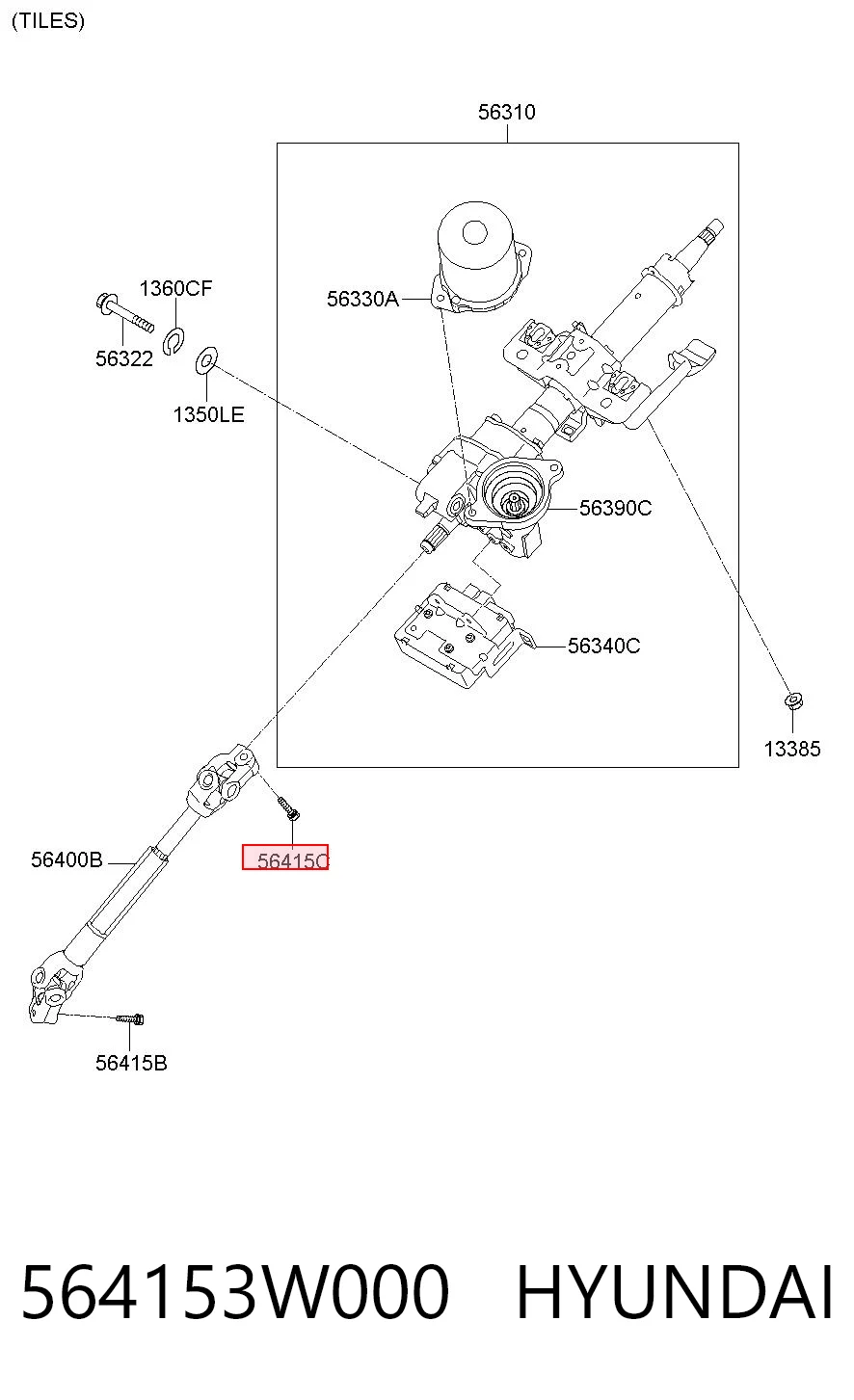 564153W000 Hyundai/Kia 