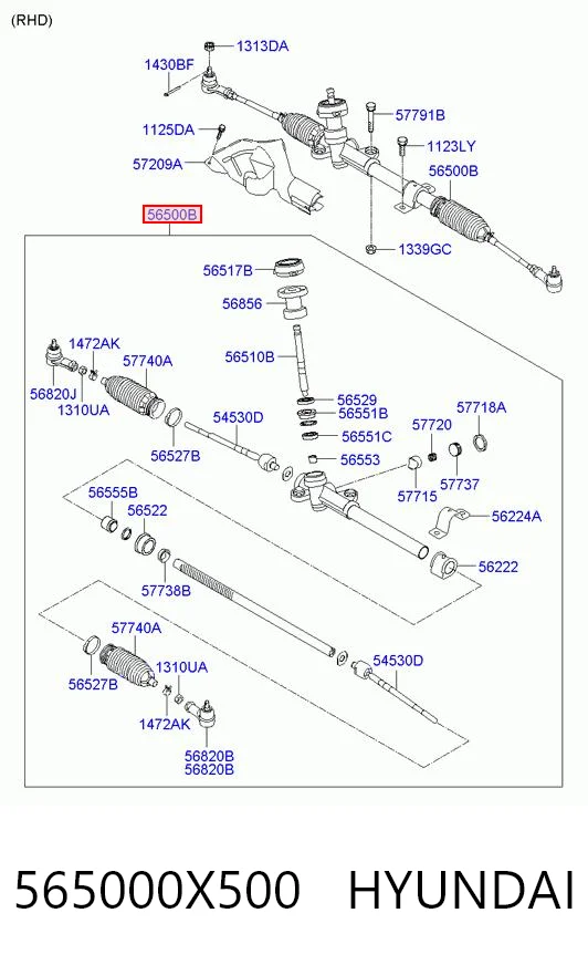 Купить M50541NW Motorherz Рулевая рейка