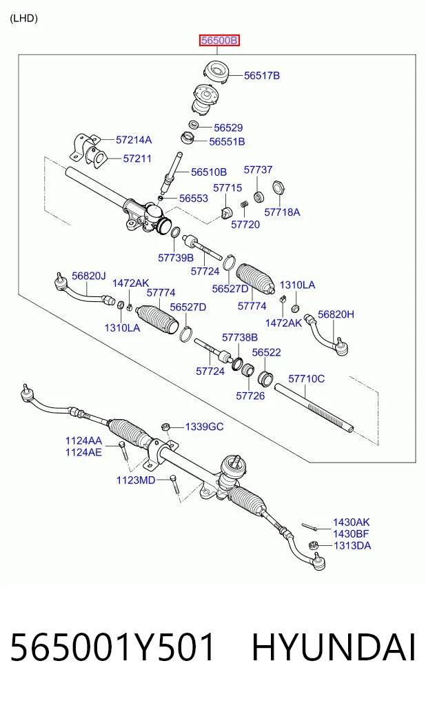 565001Y501 Hyundai/Kia Управление рулевое в сборе