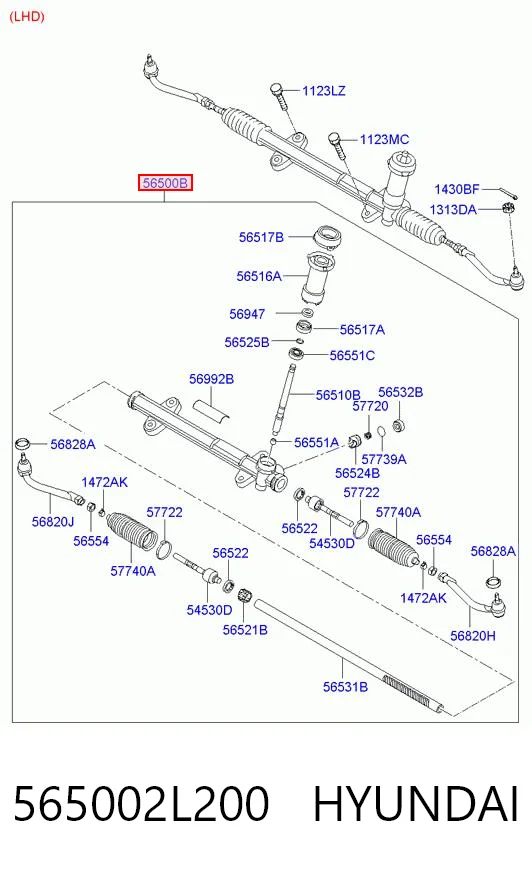 565002L200 Hyundai/Kia Управление рулевое в сборе
