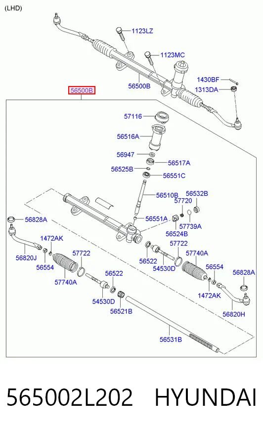 565002L202 Hyundai/Kia Управление рулевое в сборе