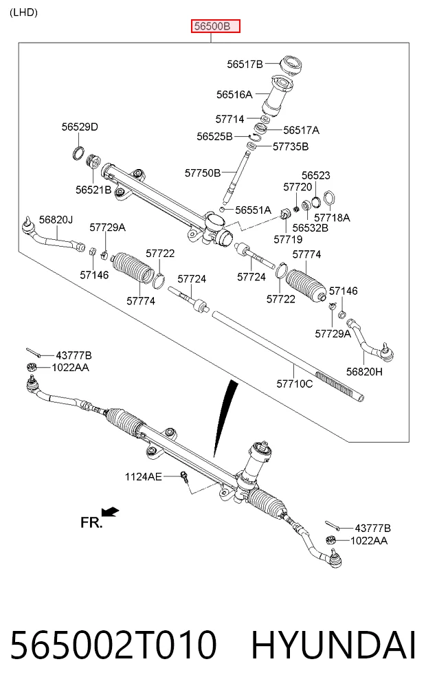 Рейка рулевая AND 30422020