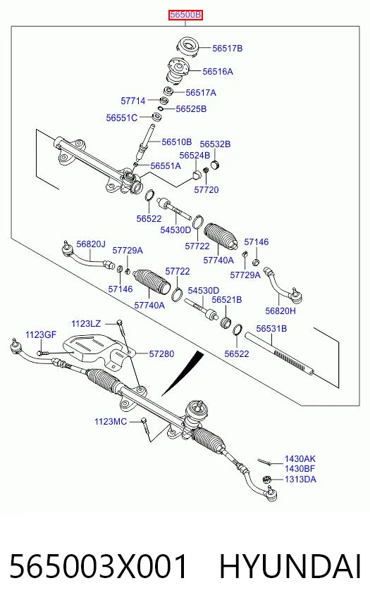 Реечный рулевой механизм AND 30422026 цена, от 213.21 USD
