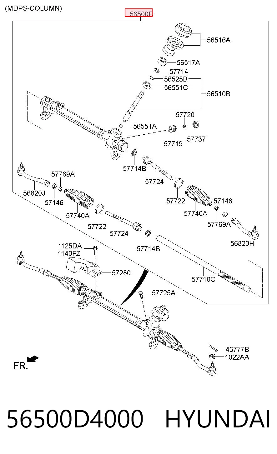 56500D4000 Hyundai/Kia Управление рулевое в сборе