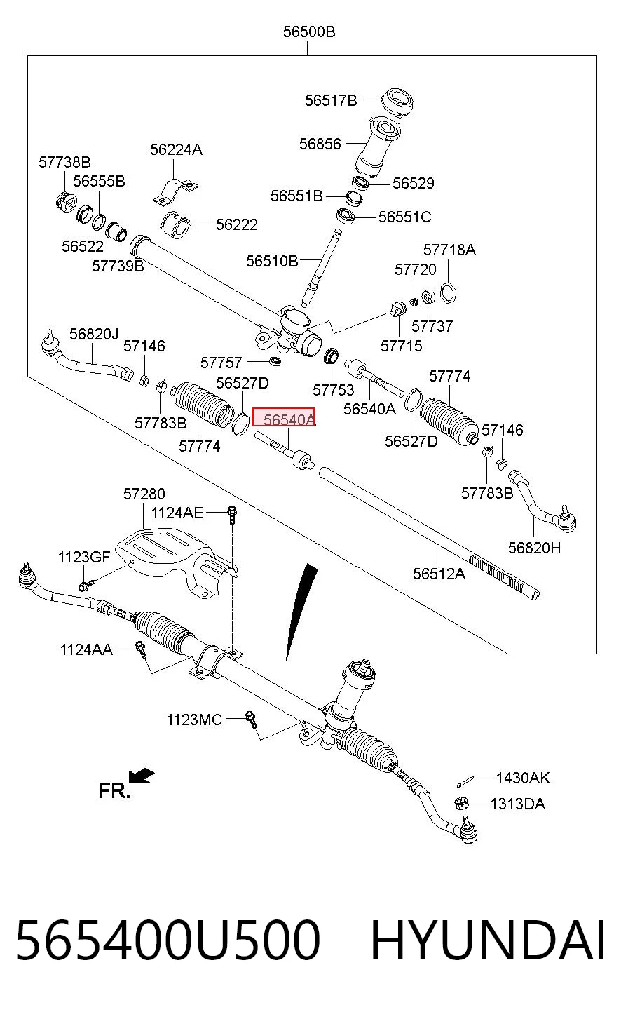 565400U500 Hyundai/Kia Тяги рулевые