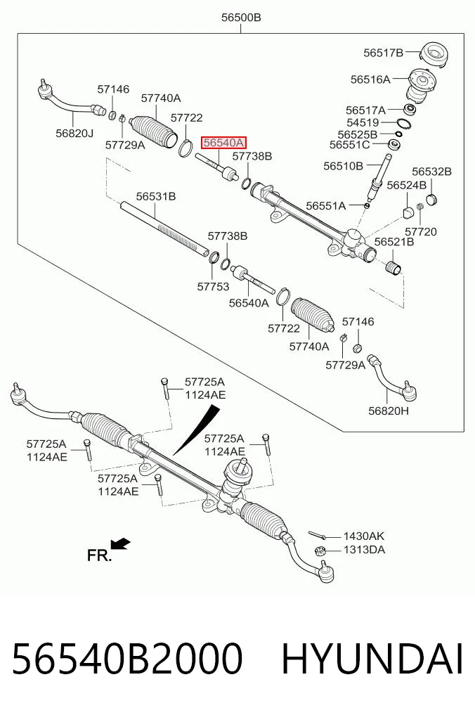 56540B2000 Hyundai/Kia Тяги рулевые