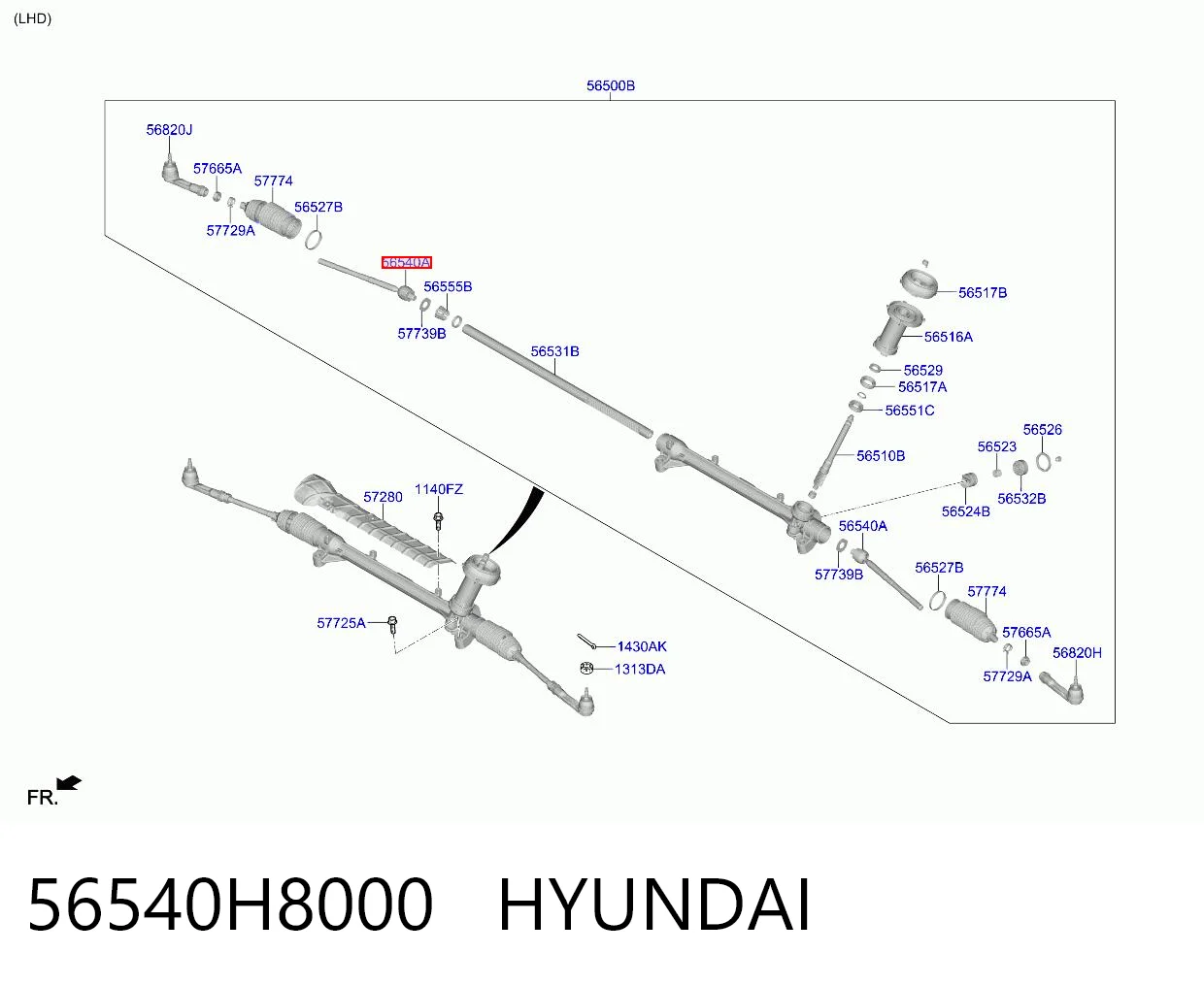 56540H8000 Hyundai/Kia Тяги рулевые