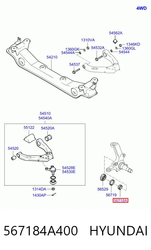 Подшипник цапфы передней KOBT2012 Koyo