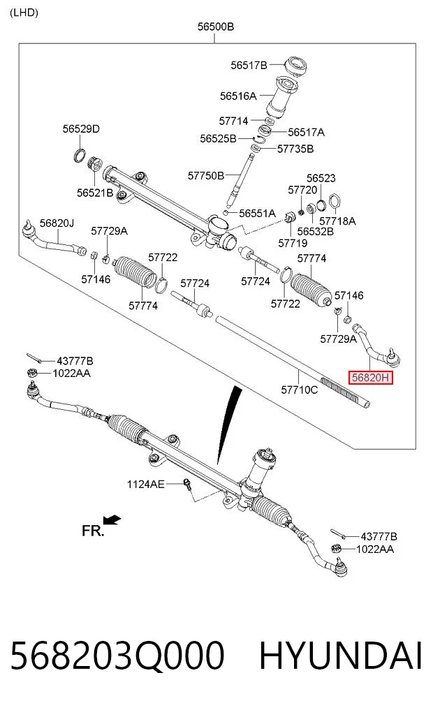 568203Q000 Hyundai/Kia Наружный наконечник рулевой тяги