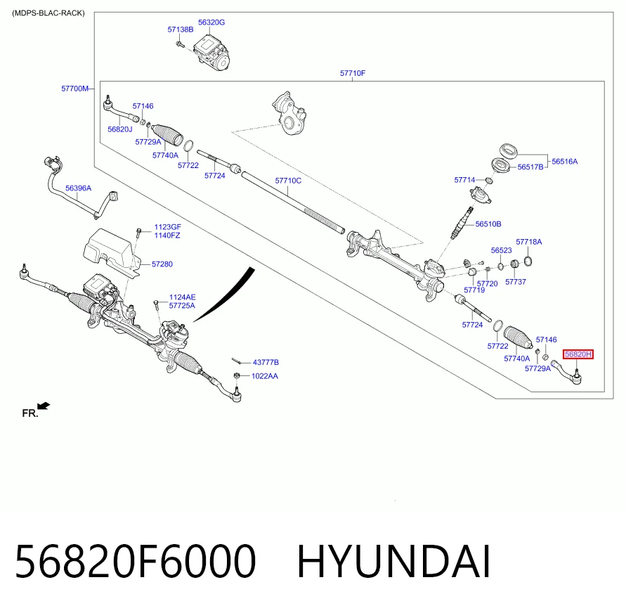 Наконечник рулевой тяги NG 56820E6000