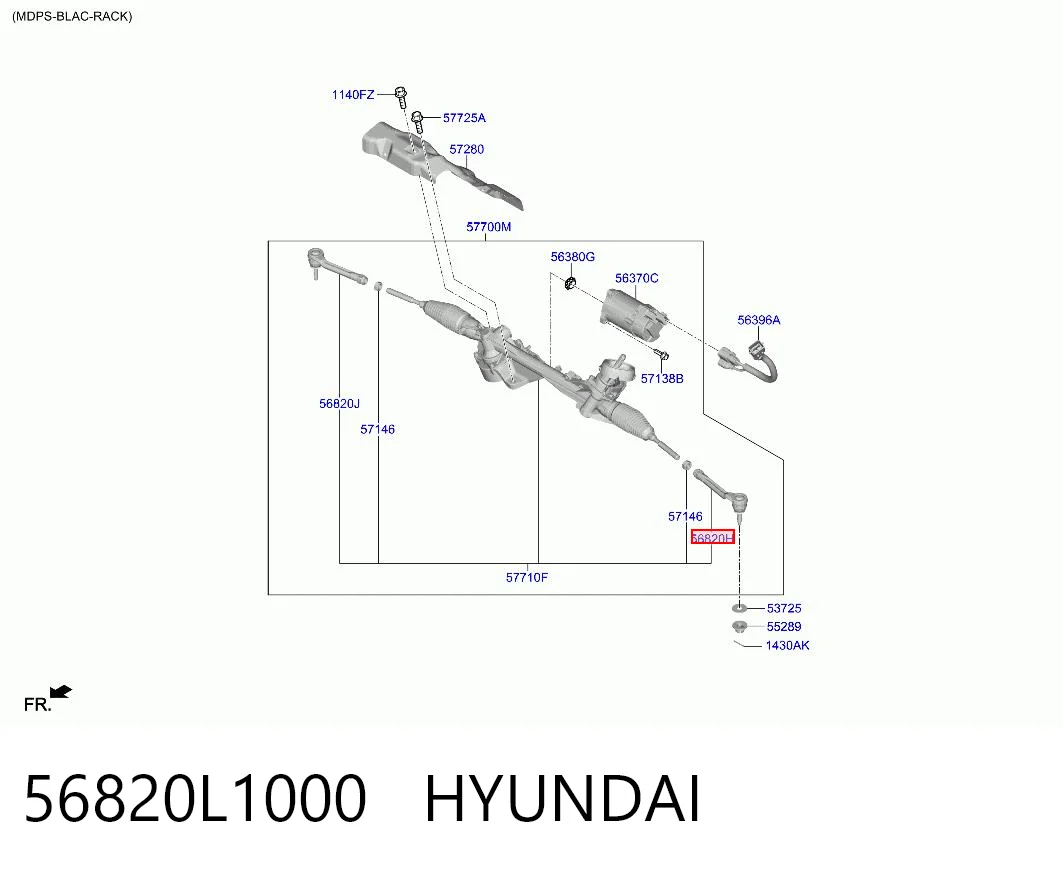 56820L1000 Hyundai/Kia Наружный наконечник рулевой тяги