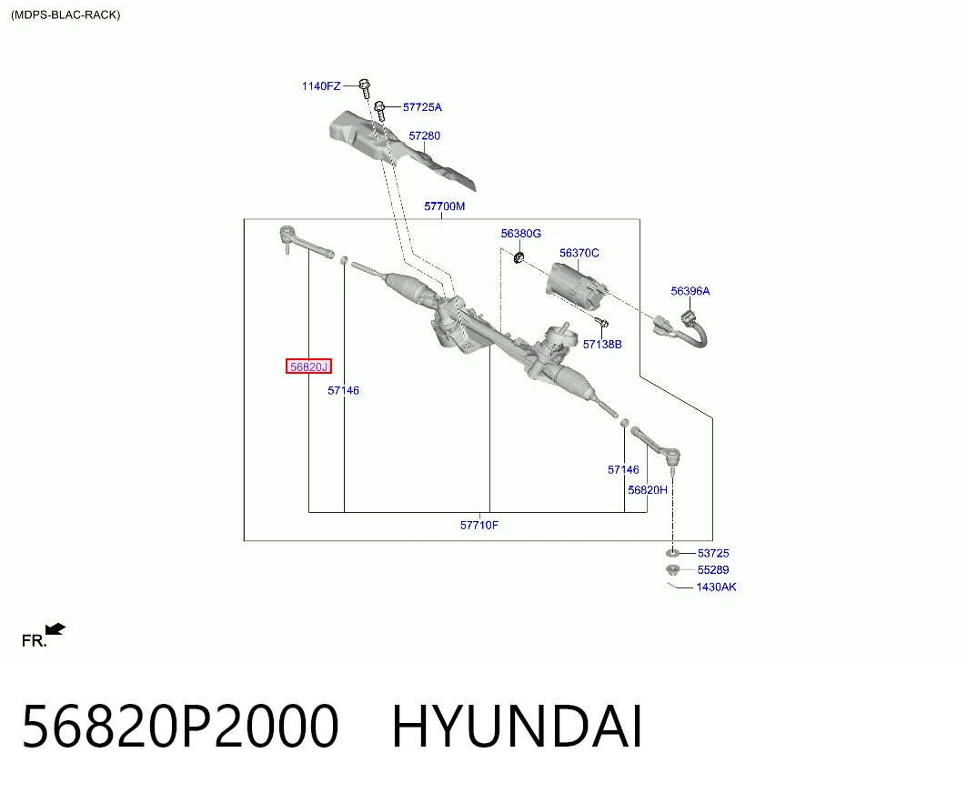 Наружный наконечник рулевой тяги на Hyundai Sonata VIII DN8