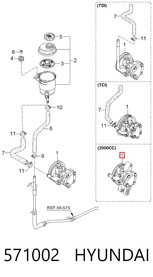 571002 Hyundai/Kia ГУР руля