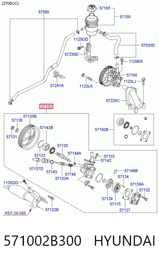 571002B300 Hyundai/Kia ГУР руля