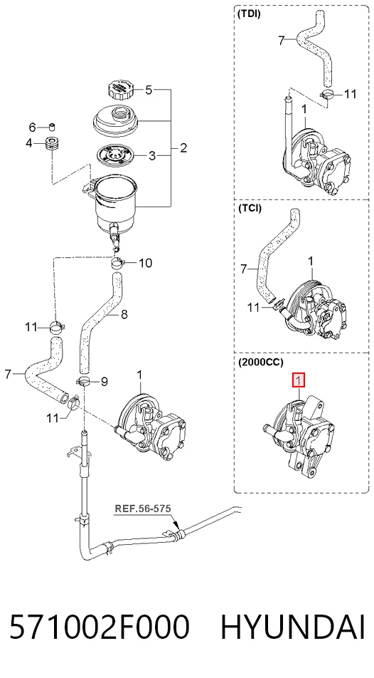 571002F000 Hyundai/Kia ГУР руля