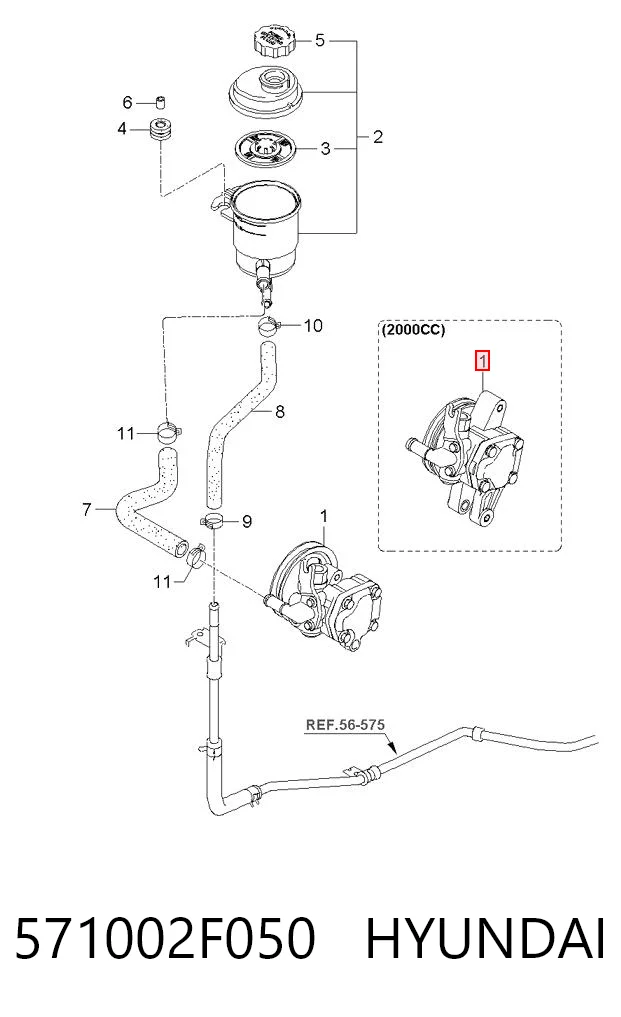 571002F050 Hyundai/Kia ГУР руля