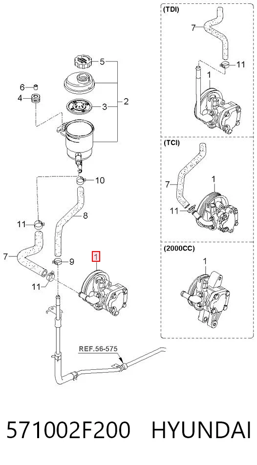 571002F200 Hyundai/Kia ГУР руля