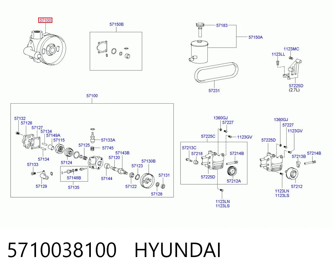 5710038100 Hyundai/Kia ГУР руля