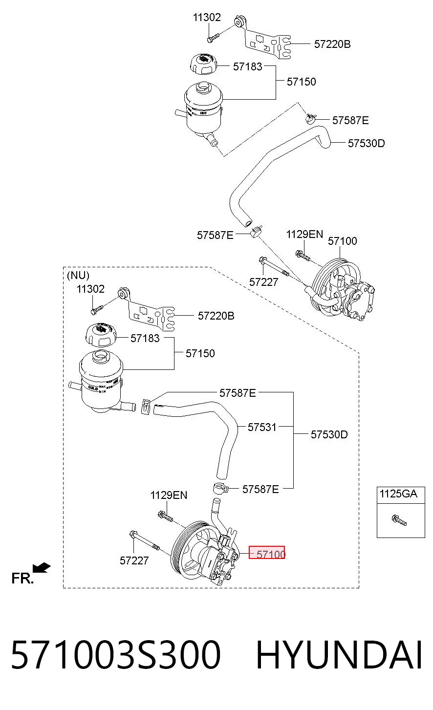 571003S300 Hyundai/Kia ГУР руля