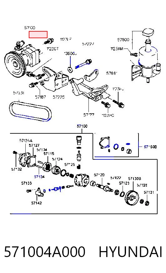 571004A000 Hyundai/Kia ГУР руля