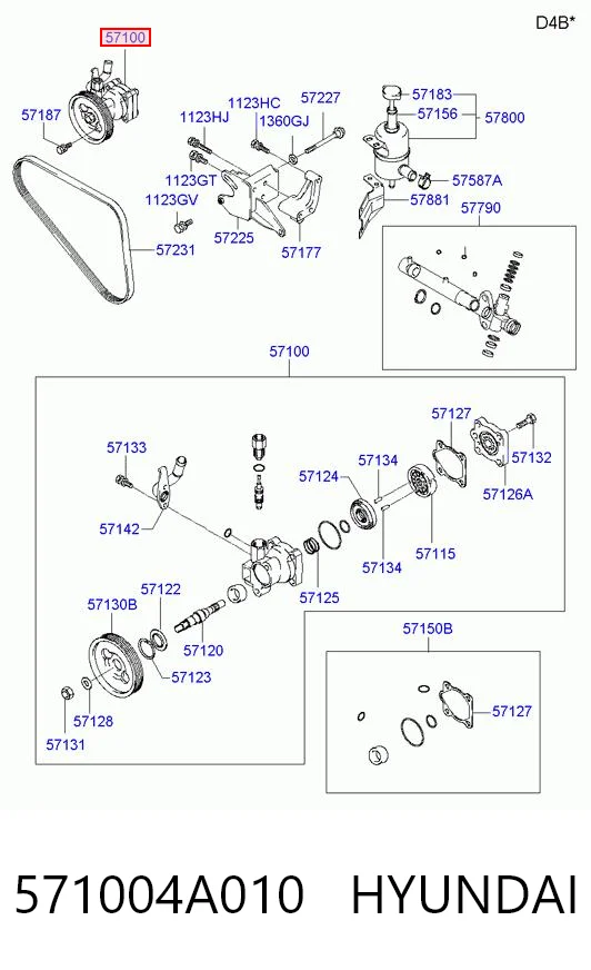571004A010 Hyundai/Kia ГУР руля