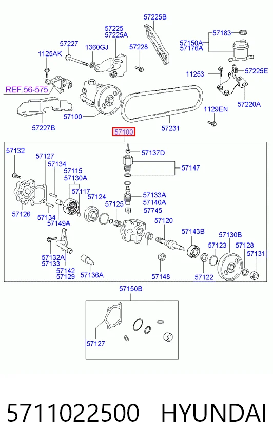 5711022500 Hyundai/Kia ГУР руля