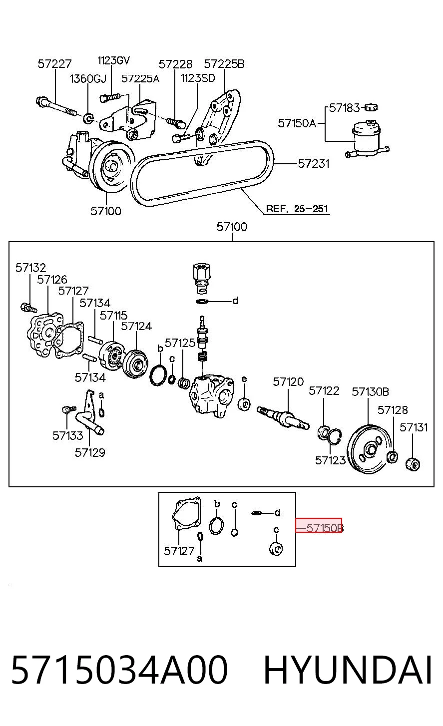 5715034A00 Chrysler Ремкомплект насоса гидроусилителя руля