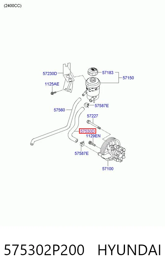 575302P200 Hyundai/Kia Патрубок ГУР высокого давления