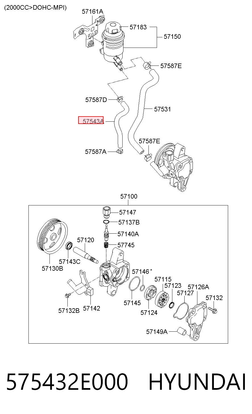 575432E000 Hyundai/Kia 