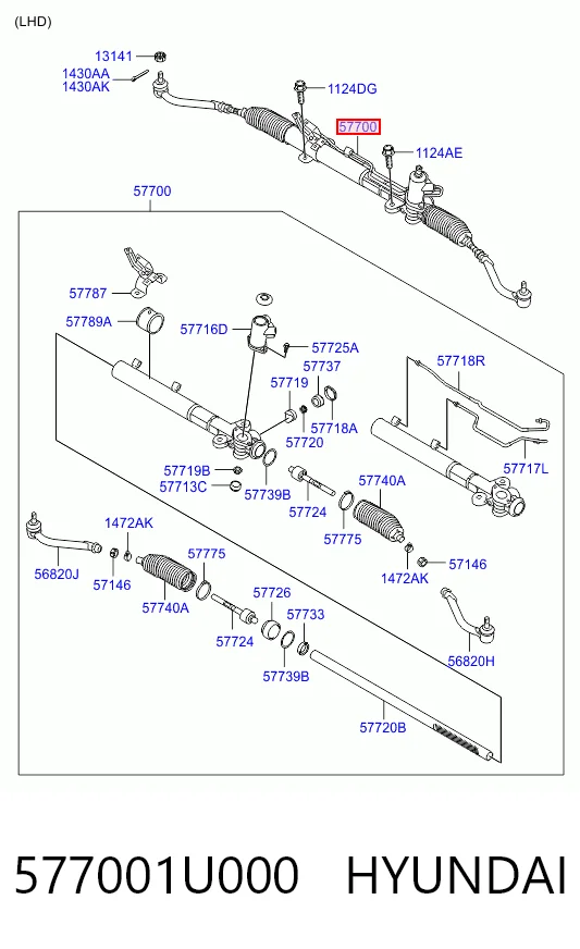 577001U000 Hyundai/Kia Управление рулевое в сборе