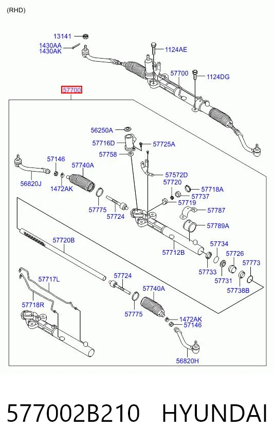 577002B210 Hyundai/Kia Управление рулевое в сборе