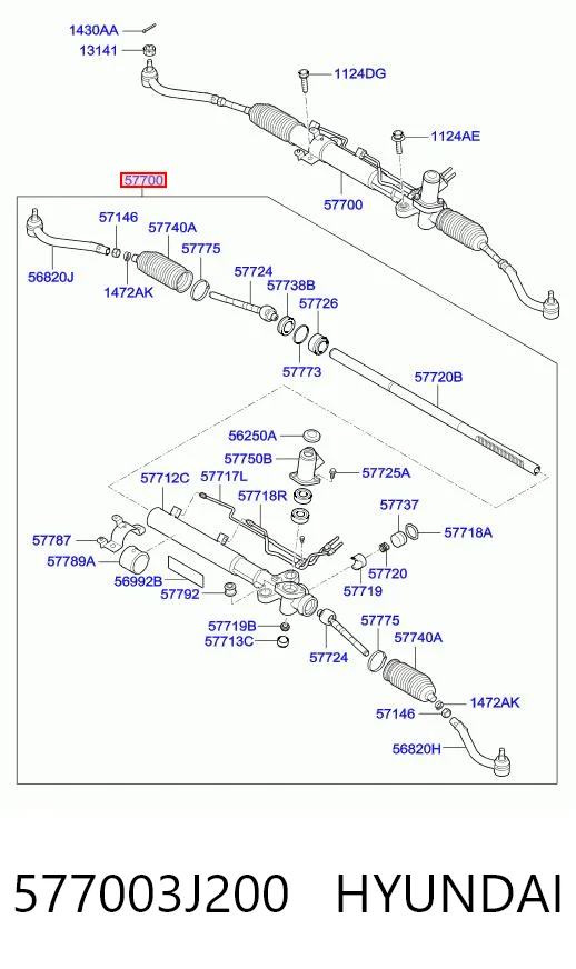 577003J200 Hyundai/Kia Управление рулевое в сборе