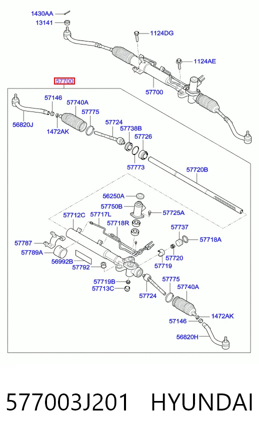 577003J201 Hyundai/Kia Управление рулевое в сборе