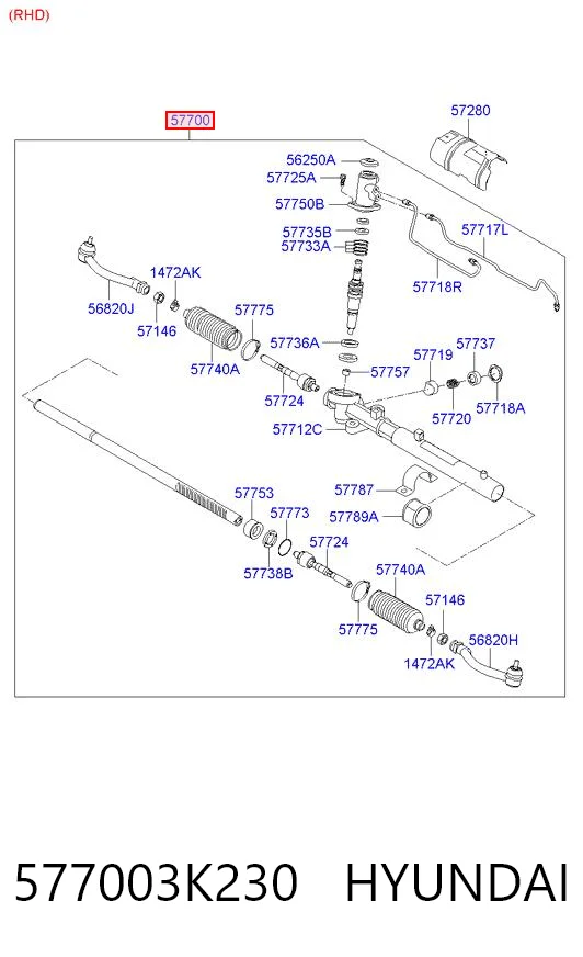 577003K230 Hyundai/Kia Управление рулевое в сборе