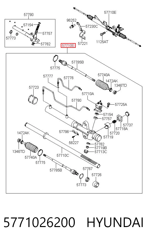 5771026200 Hyundai/Kia Управление рулевое в сборе
