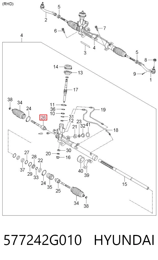 Купить 577242G000 Onnuri Рулевая тяга