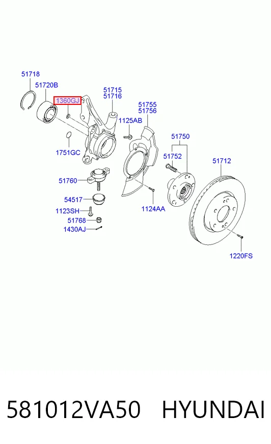581012VA50 Hyundai/Kia Колодки передние