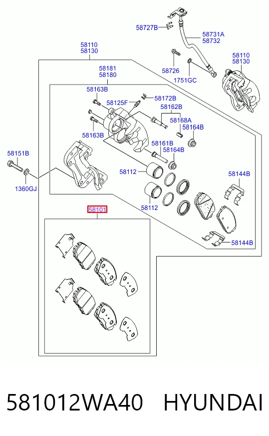 581012WA40 Hyundai/Kia
