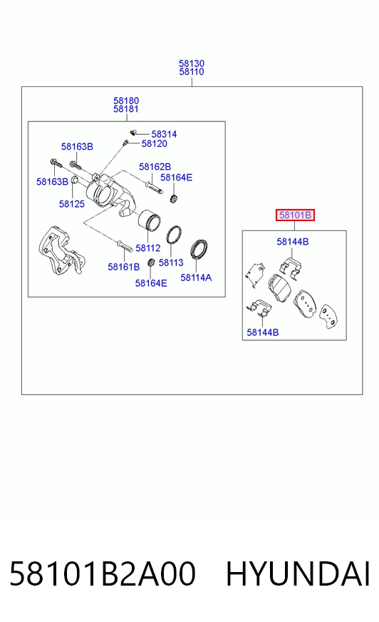 Передние тормозные колодки 581011HA00 Anam