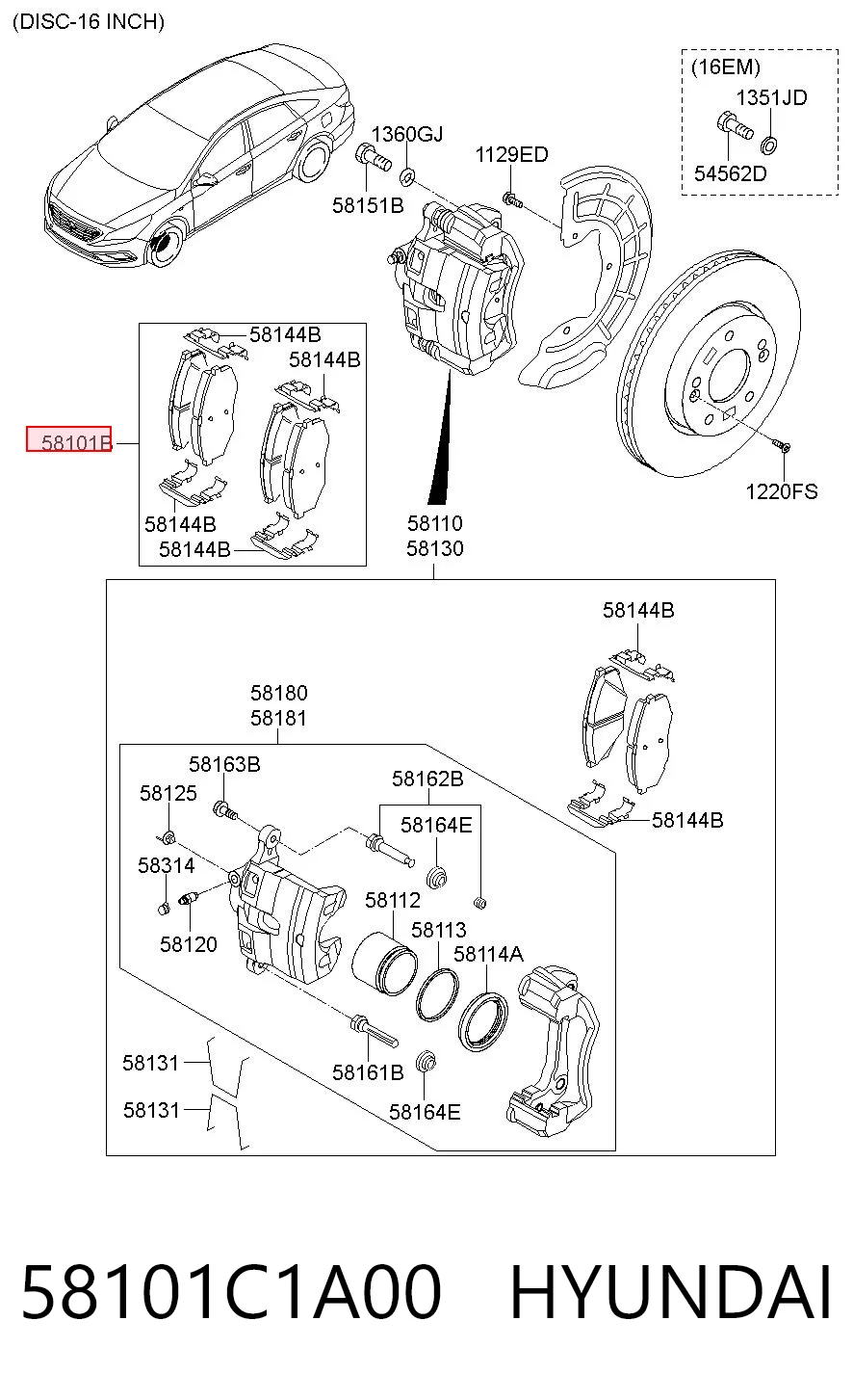 58101C1A00 Hyundai/Kia