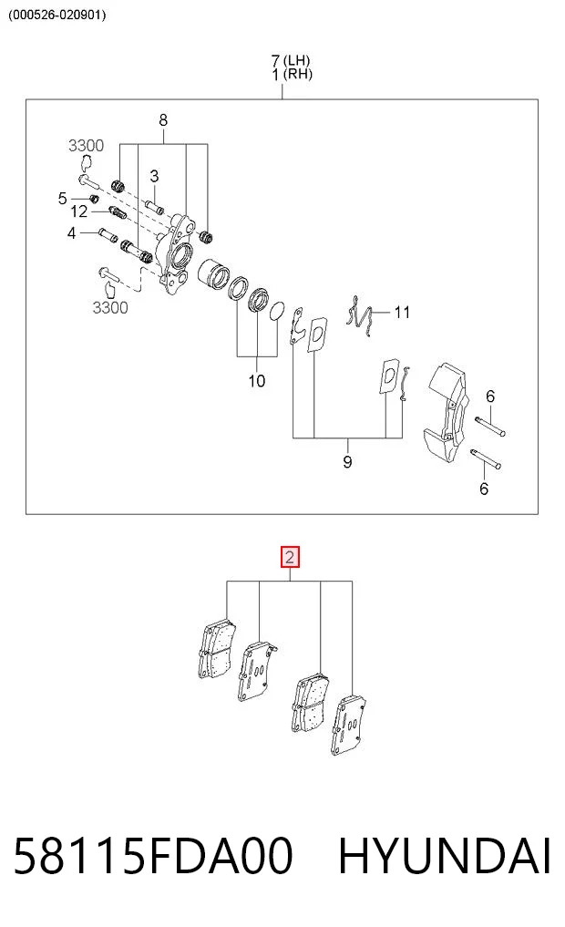 Колодки передние на KIA Rio I DC