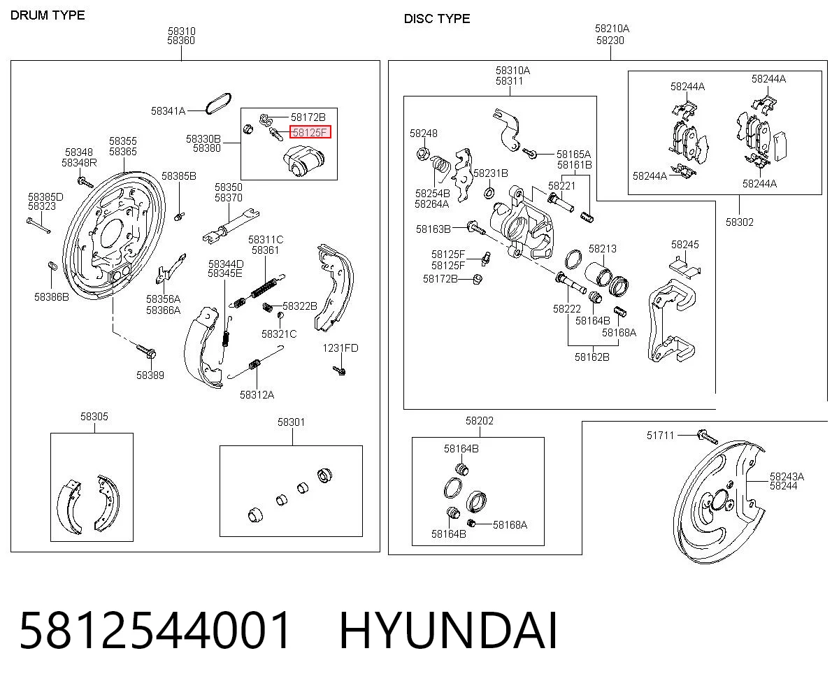 5812544001 Hyundai/Kia Штуцер прокачки суппорта тормозного переднего