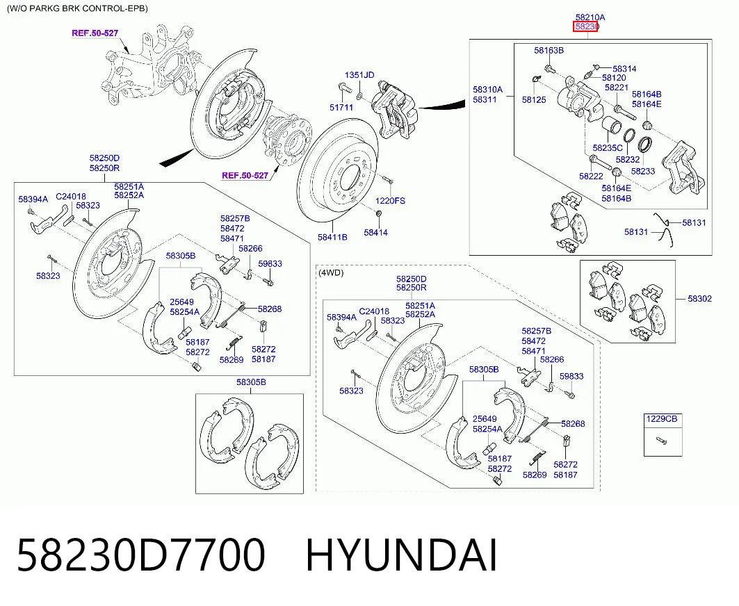 Суппорт задний правый Hyundai Tucson 3