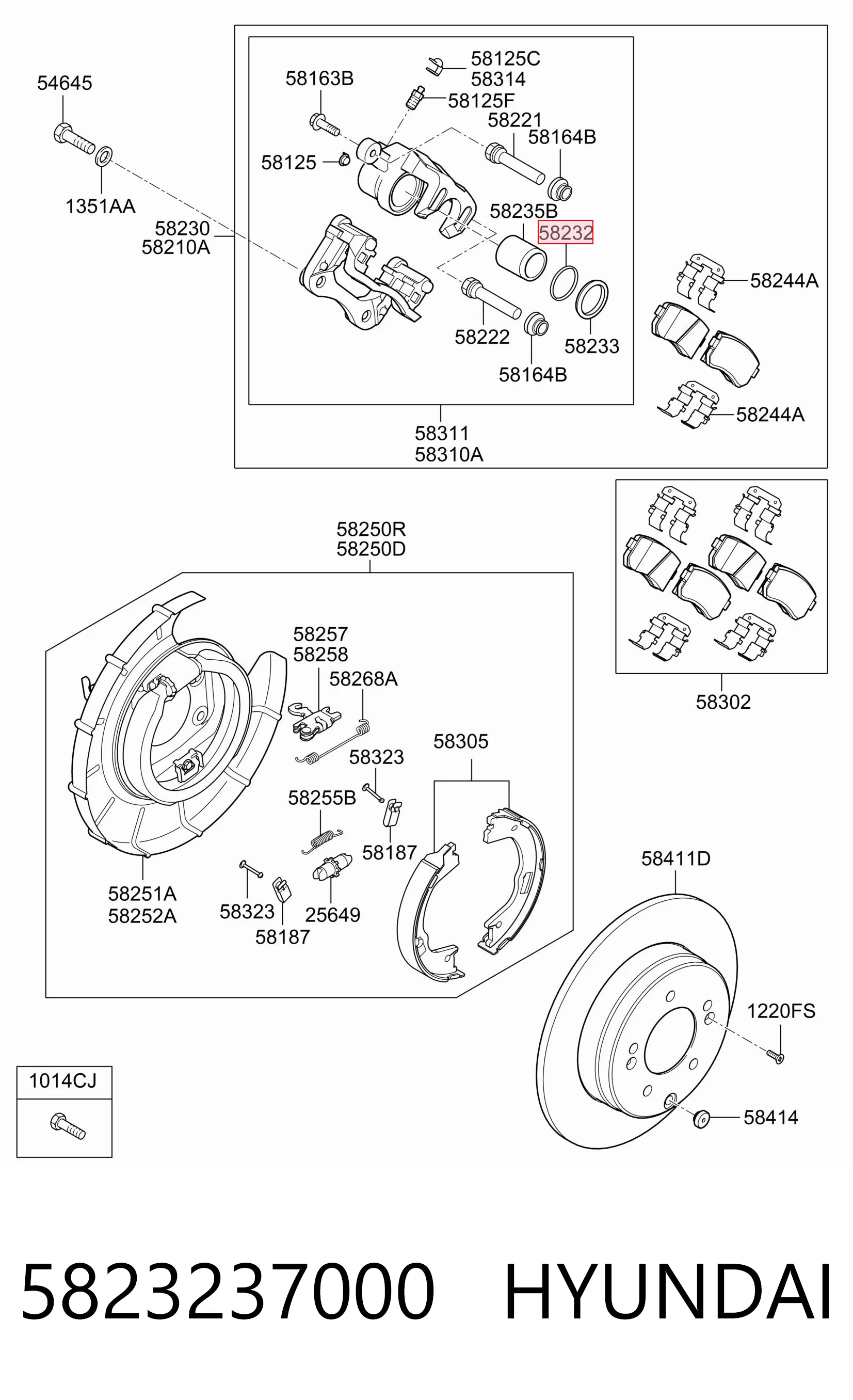 Купить 5823237000 Chrysler Сальник суппорта заднего