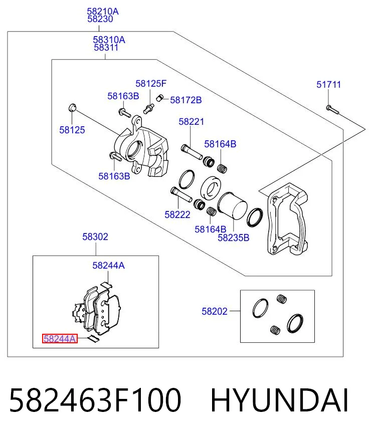 582463F100 Hyundai/Kia 