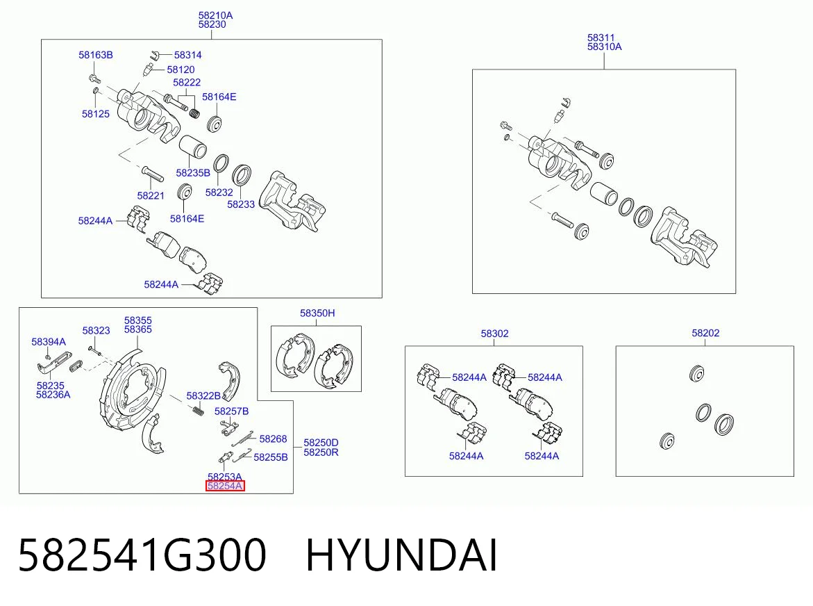 582541G300 Hyundai/Kia Регулятор заднего барабанного тормоза